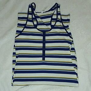 Color Thread Striped Dress